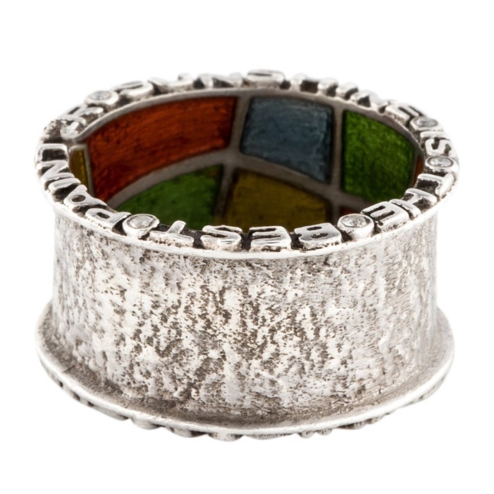 COOMI “Sagrada Passion” ring set in sterling silver with diamond accents